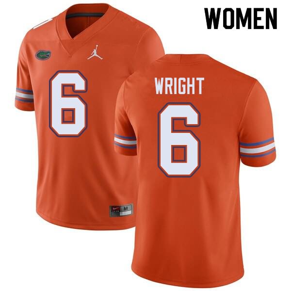 NCAA Florida Gators Nay'Quan Wright Women's #6 Jordan Brand Orange Stitched Authentic College Football Jersey FZF0064YB